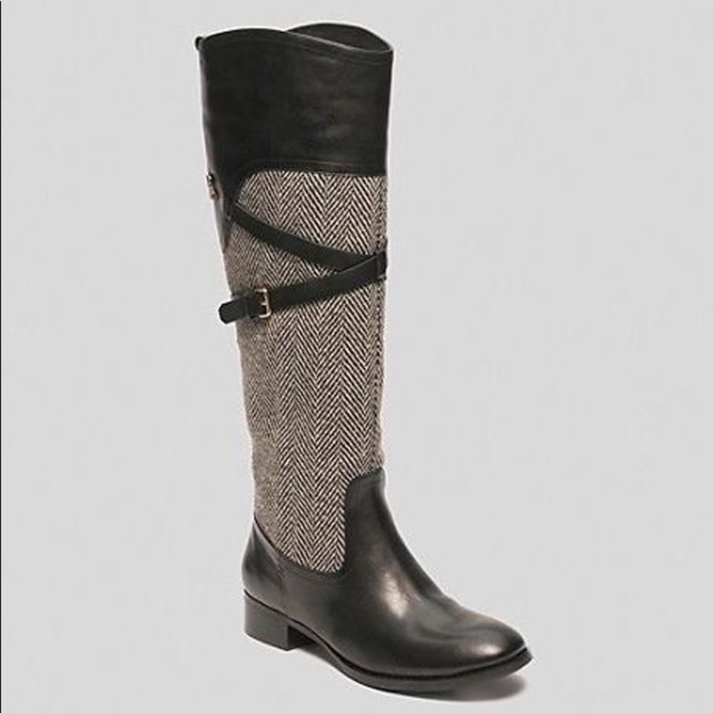 Tommy Hilfiger mid-calf herringbone boots
